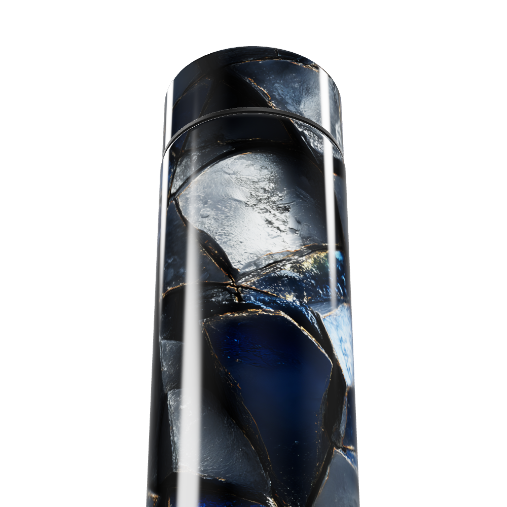 Garrafa Térmica Touch - Estampa Azul e Prata