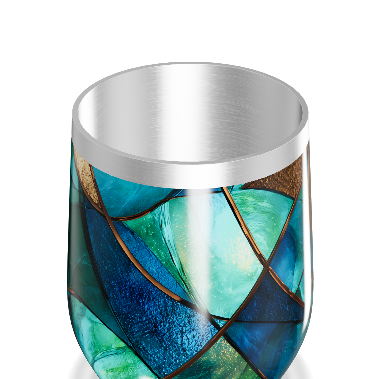 Copo Térmico Slim - Estampado Vidro Colorido