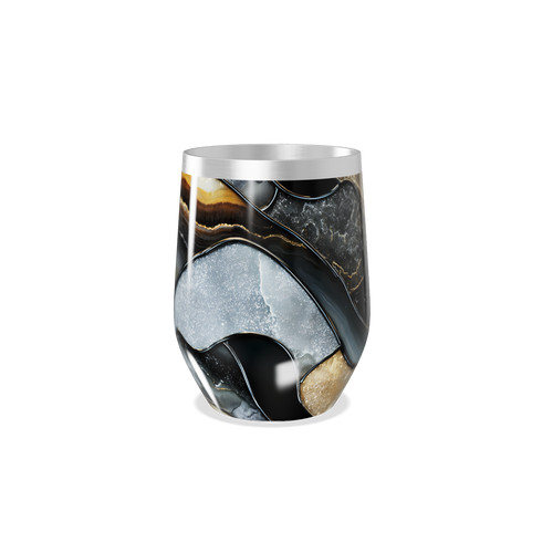 Copo Térmico Slim - Preto Mármore Inox