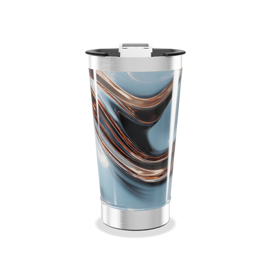 Copo Térmico - Azul Marmorizado Aço Inox