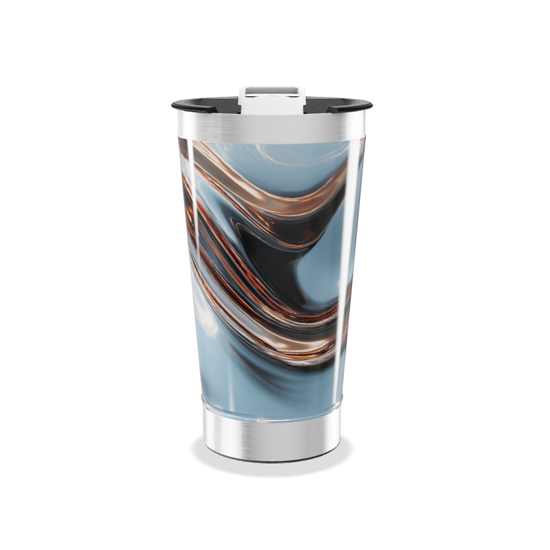 Copo Térmico - Azul Marmorizado Aço Inox