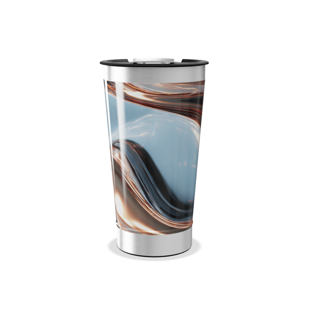 Copo Térmico - Azul Marmorizado Aço Inox