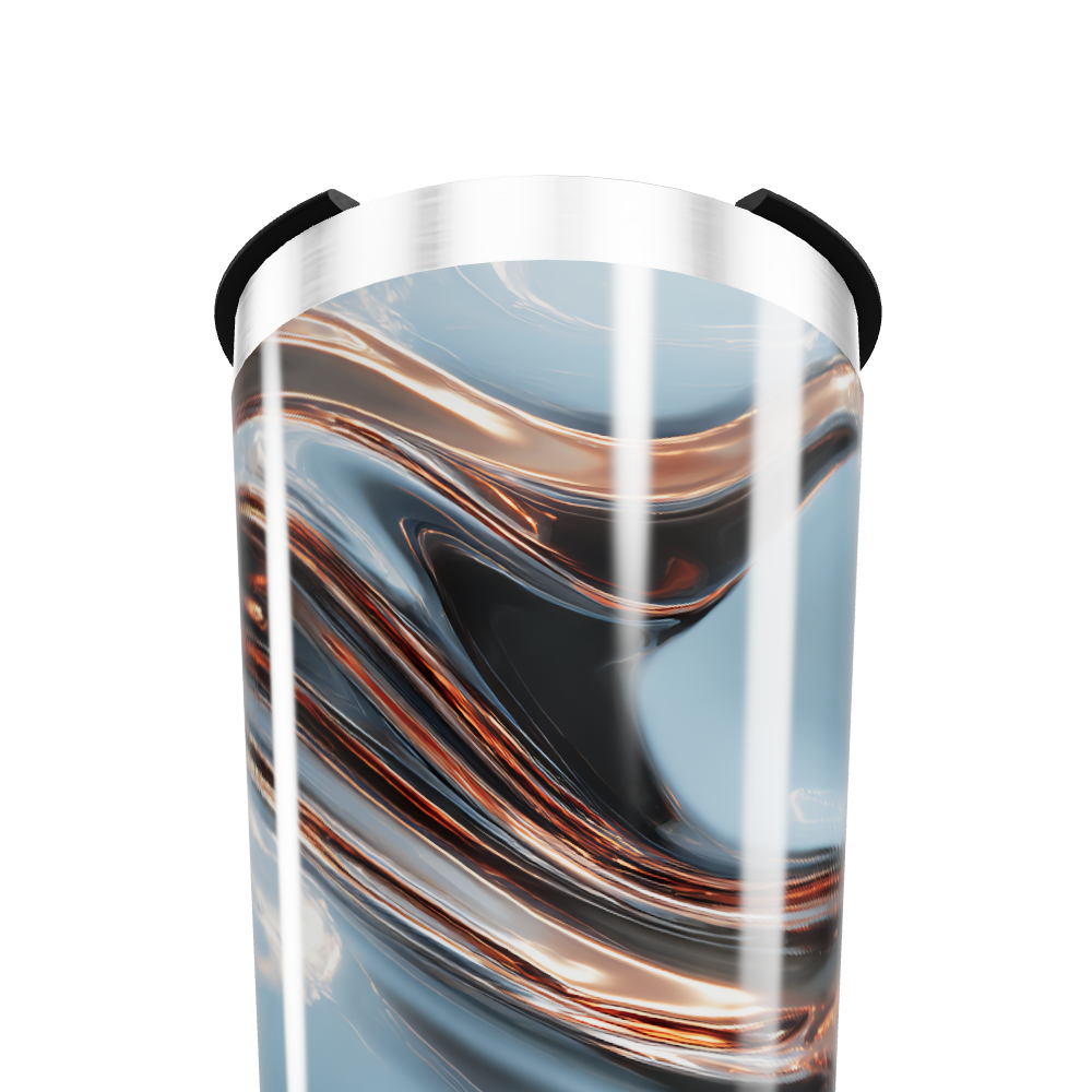 Copo Térmico - Azul Marmorizado Aço Inox