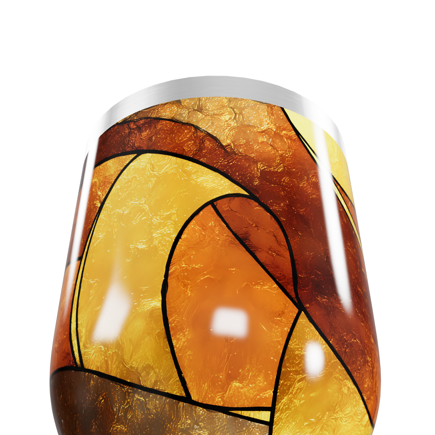 Copo Térmico Slim - Design Abstrato Vidro