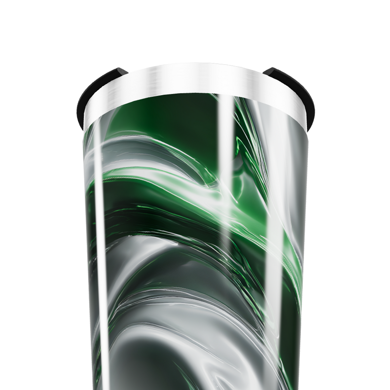 Copo Térmico - Verde com Design Abstrato