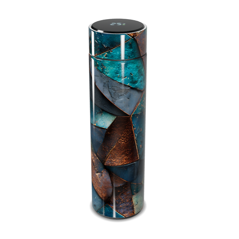 Garrafa Térmica Touch - Mosaico Azul Cobre