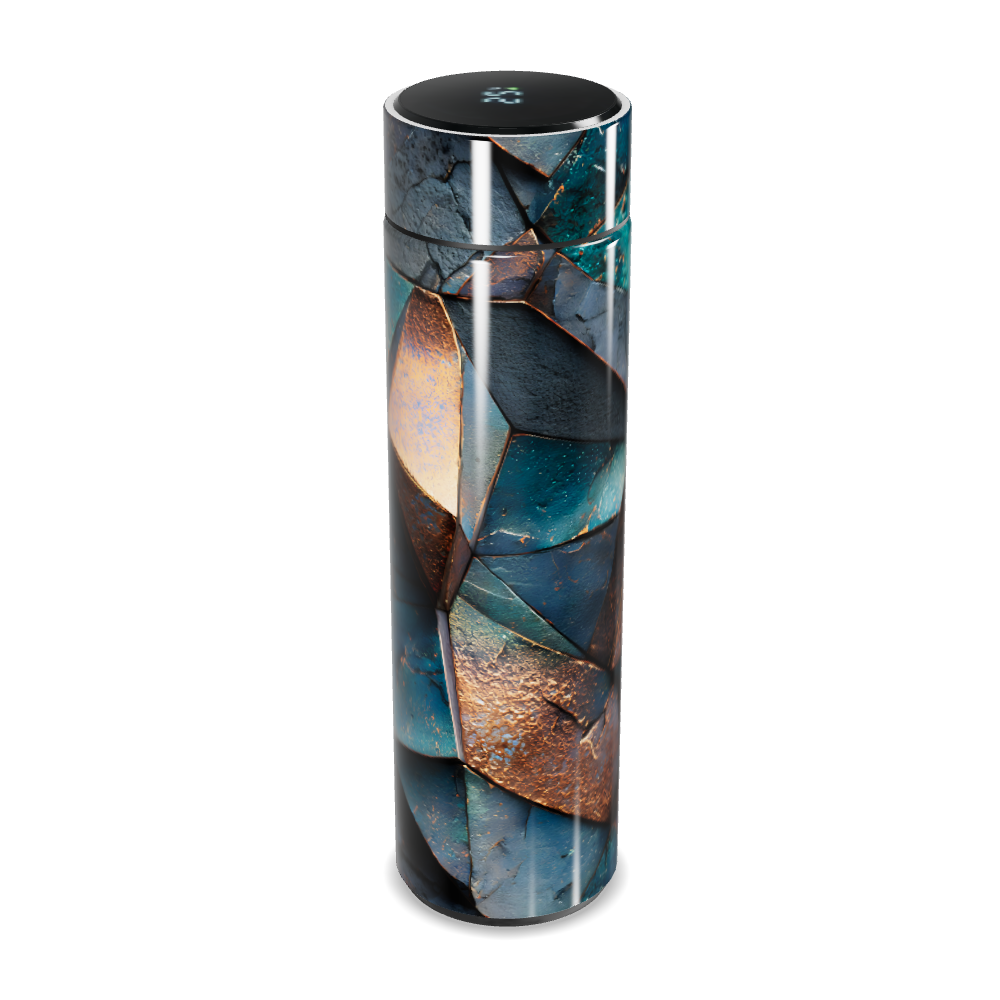 Garrafa Térmica Touch - Mosaico Azul Cobre