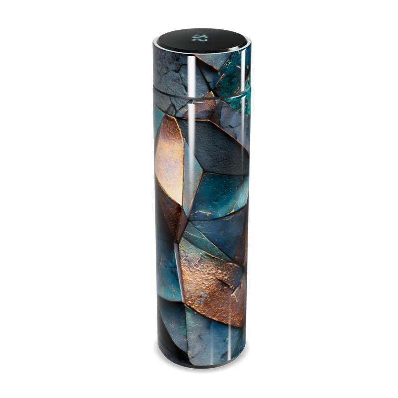 Garrafa Térmica Touch - Mosaico Azul Cobre