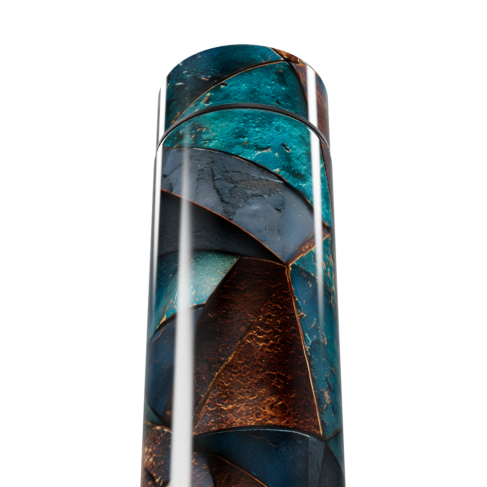 Garrafa Térmica Touch - Mosaico Azul Cobre