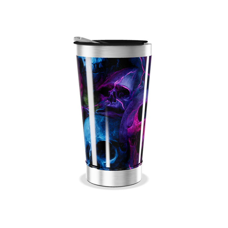 Copo Térmico - Estampa Caveiras Neon