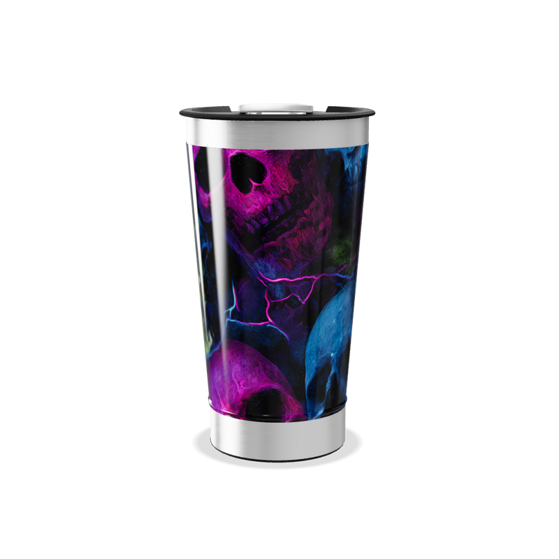 Copo Térmico - Estampa Caveiras Neon