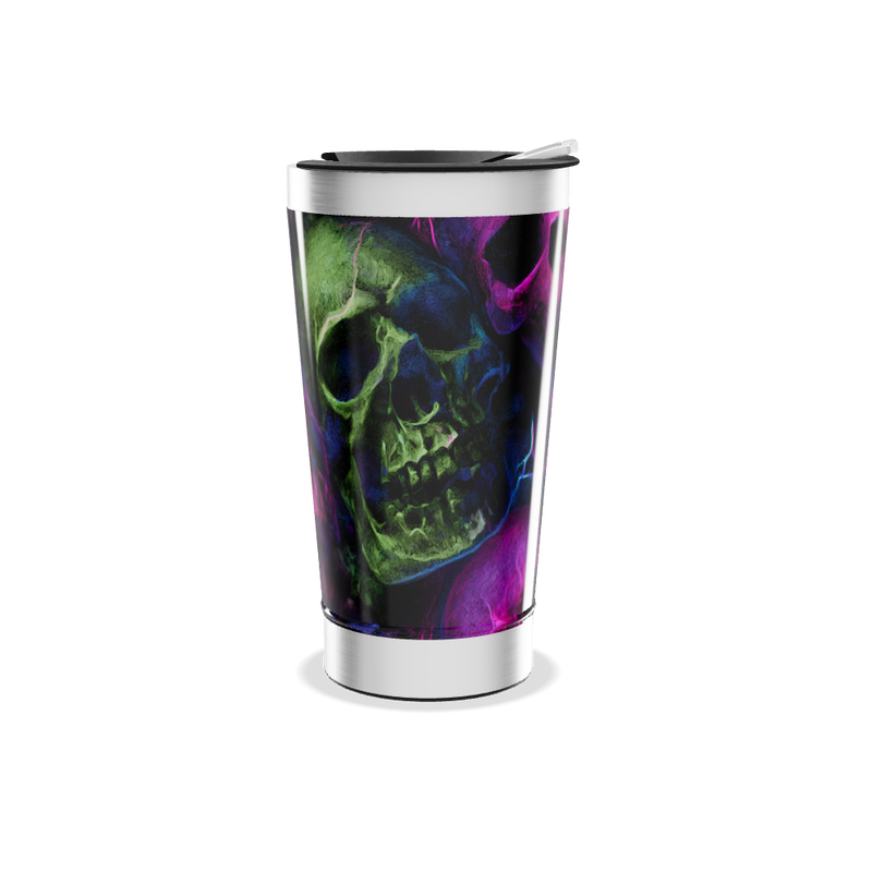 Copo Térmico - Estampa Caveiras Neon