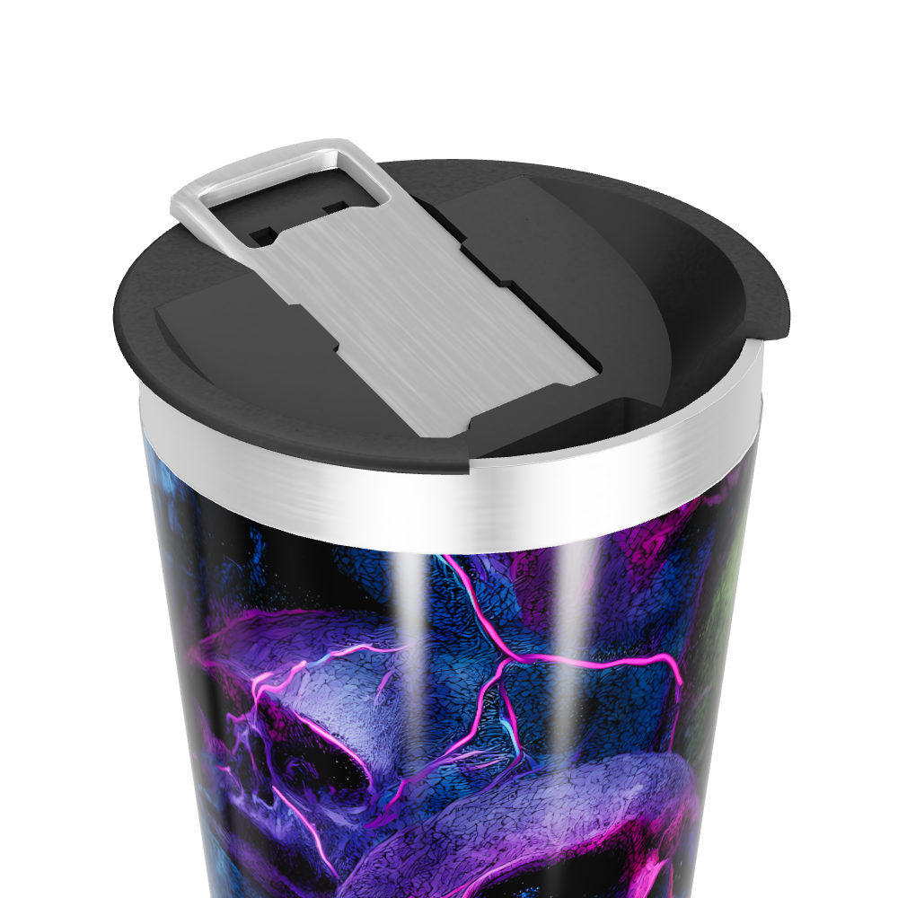 Copo Térmico - Estampa Caveiras Neon