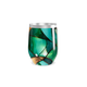 Copo Térmico Slim - Verde com Estampa Abstrata