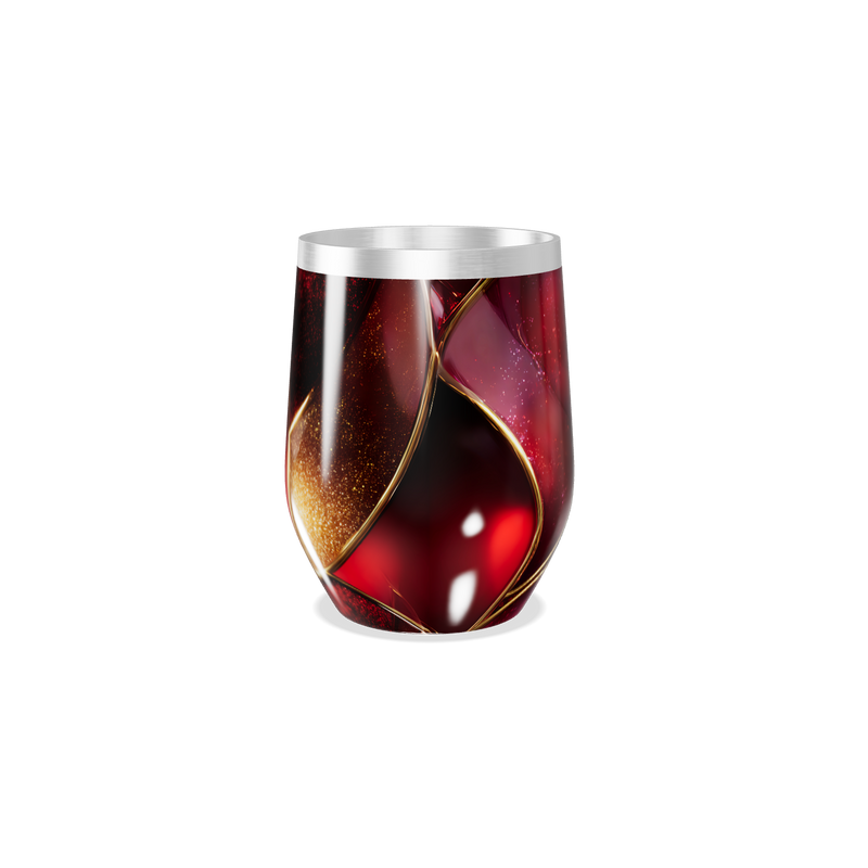 Copo Térmico Slim - Estampa Vermelha Abstrata