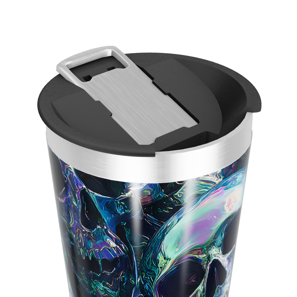 Copo Térmico - Caveira Metálica Colorida