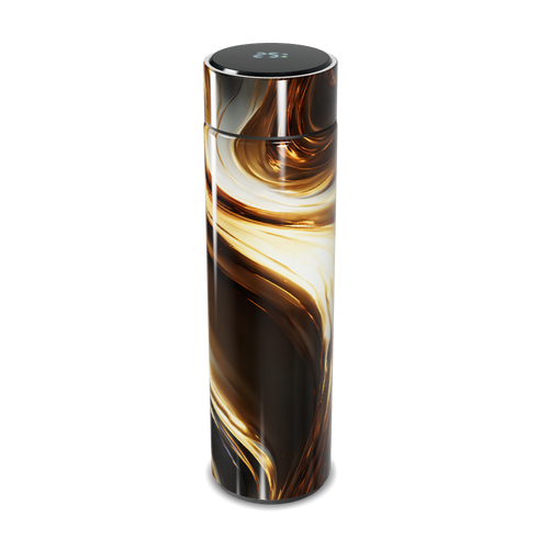 Garrafa Térmica Touch - Preto Ouro Marmorizado
