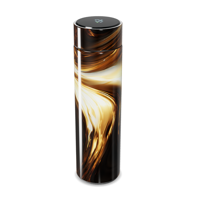 Garrafa Térmica Touch - Preto Ouro Marmorizado