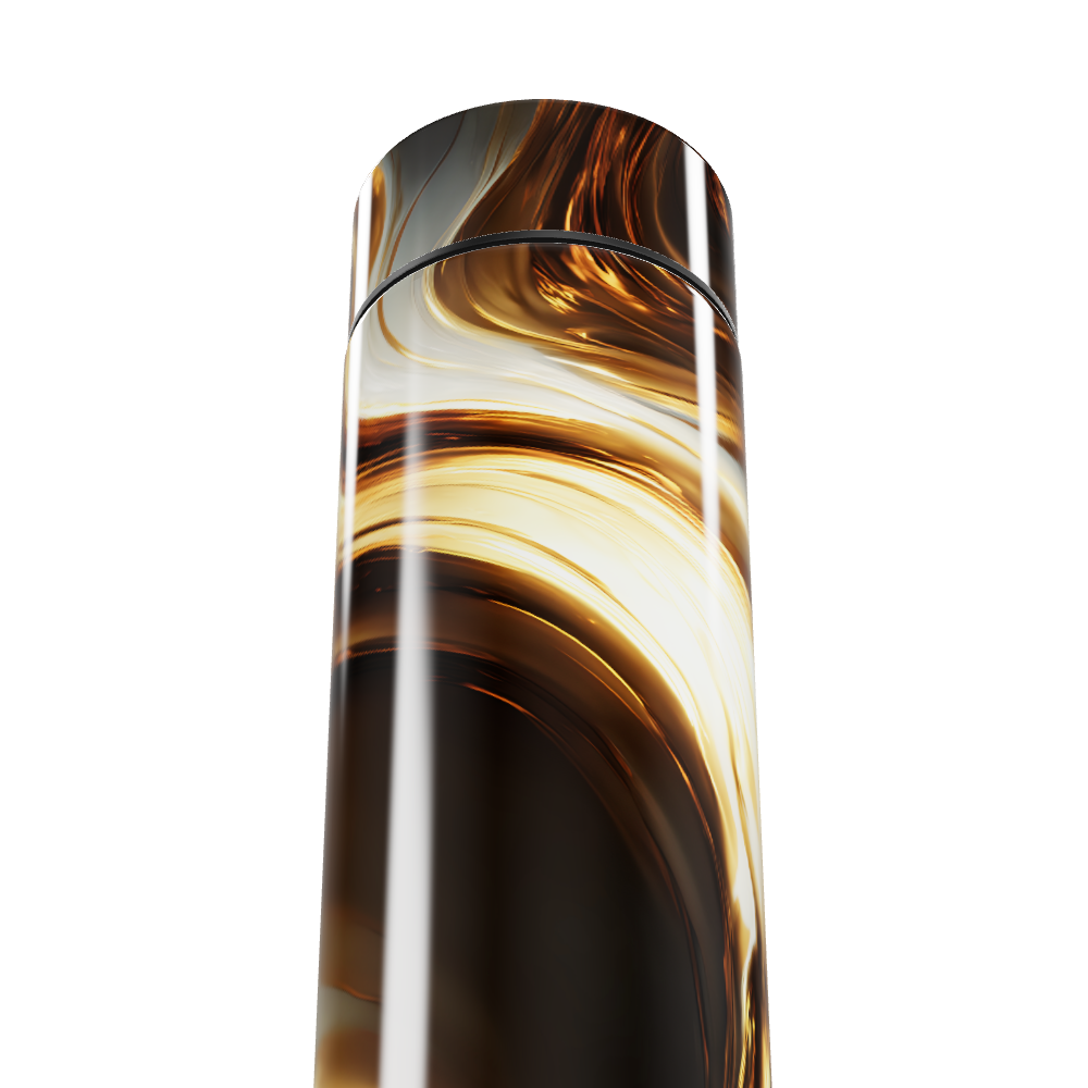 Garrafa Térmica Touch - Preto Ouro Marmorizado