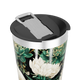 Copo Térmico - Floral Preto e Verde