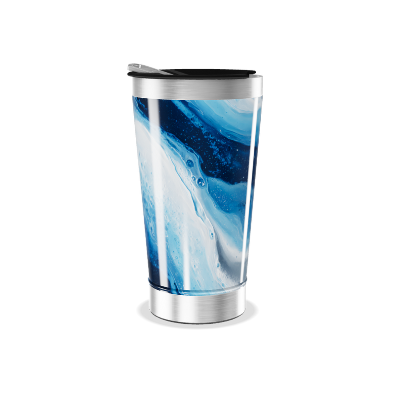 Copo Térmico - Azul Abstrato Inox