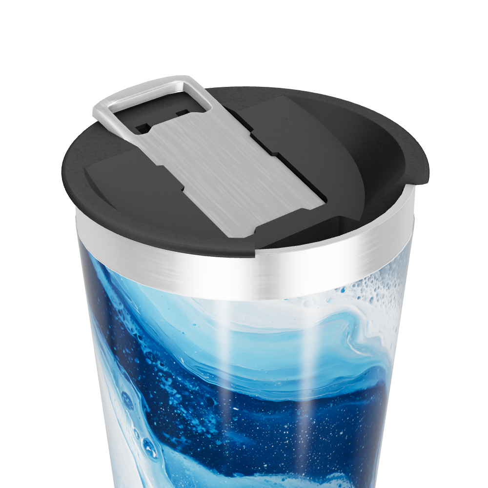 Copo Térmico - Azul Abstrato Inox