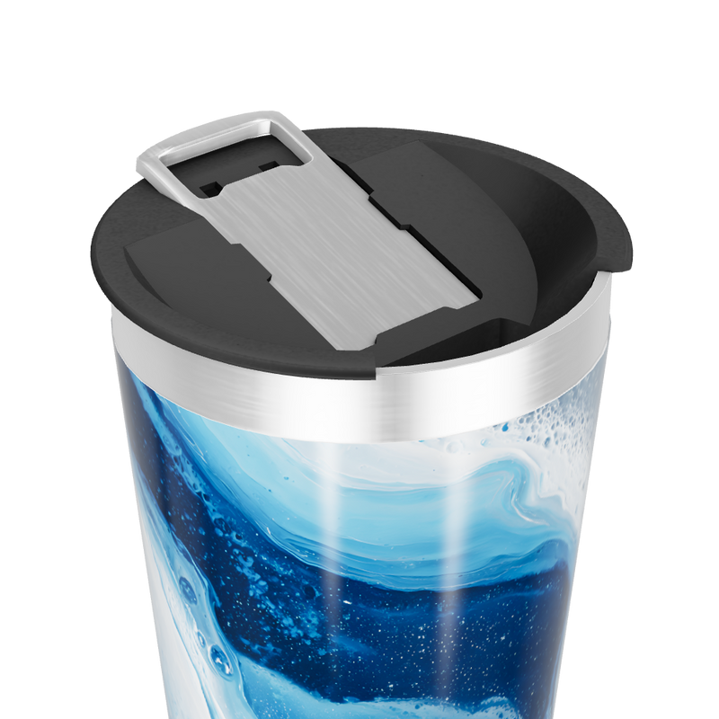 Copo Térmico - Azul Abstrato Inox