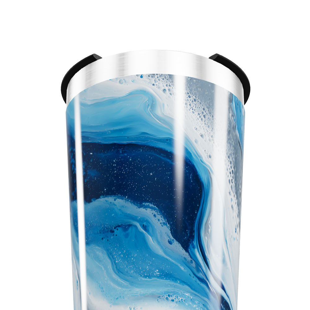 Copo Térmico - Azul Abstrato Inox