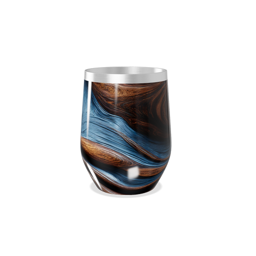 Copo Térmico Slim - Mármore Azul e Marrom