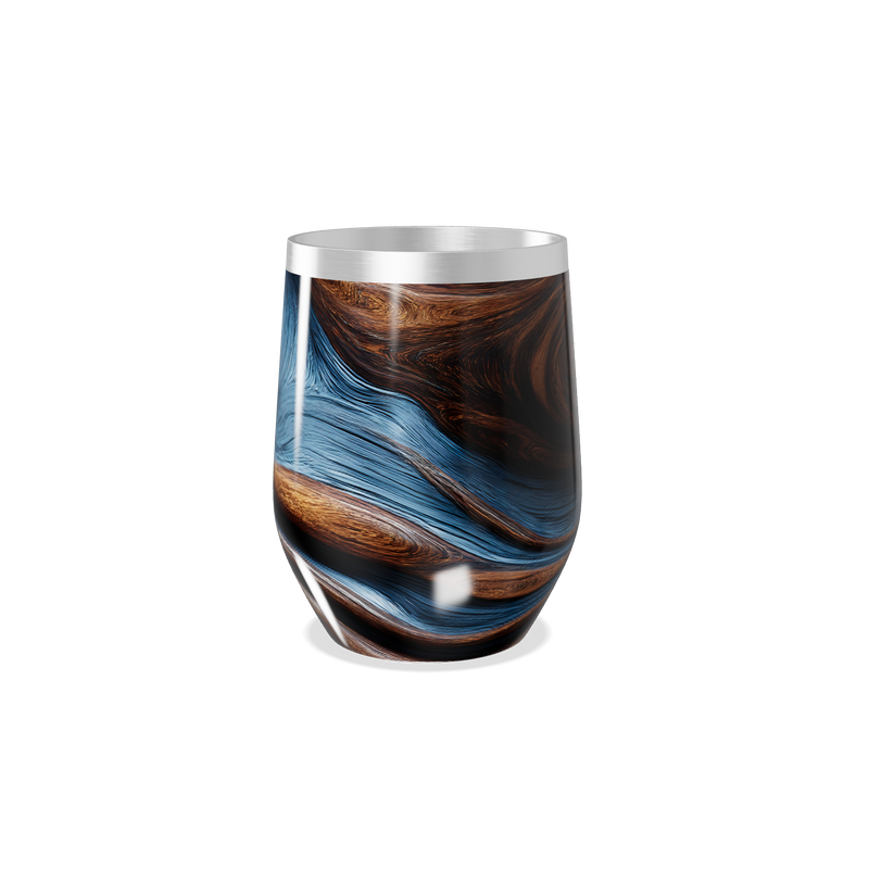 Copo Térmico Slim - Mármore Azul e Marrom