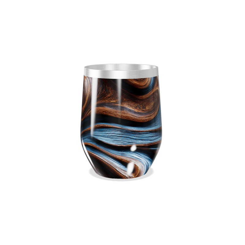 Copo Térmico Slim - Mármore Azul e Marrom