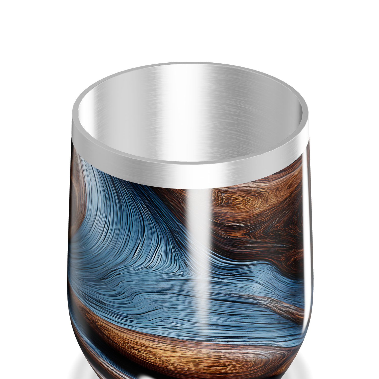 Copo Térmico Slim - Mármore Azul e Marrom