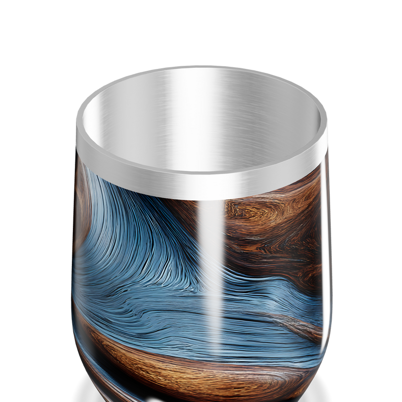 Copo Térmico Slim - Mármore Azul e Marrom