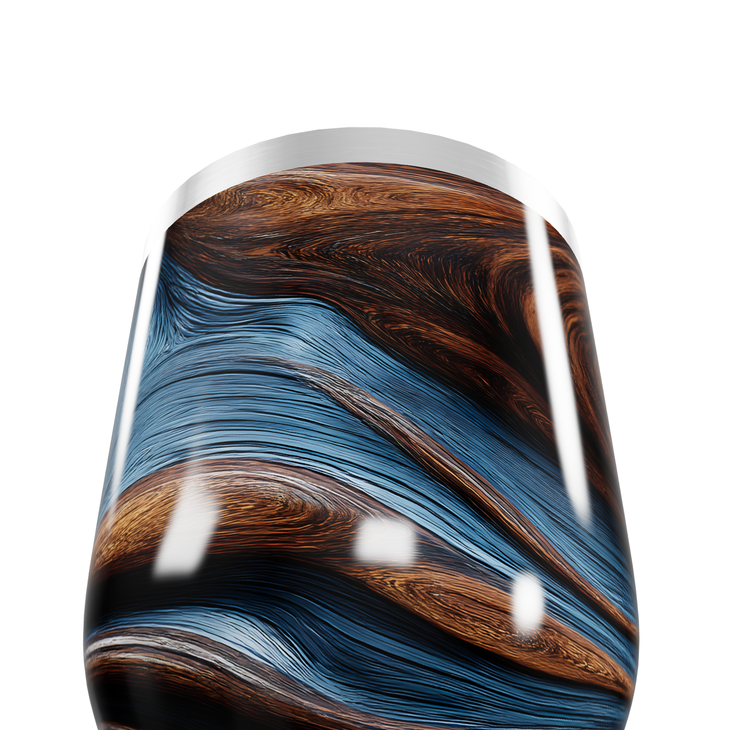 Copo Térmico Slim - Mármore Azul e Marrom