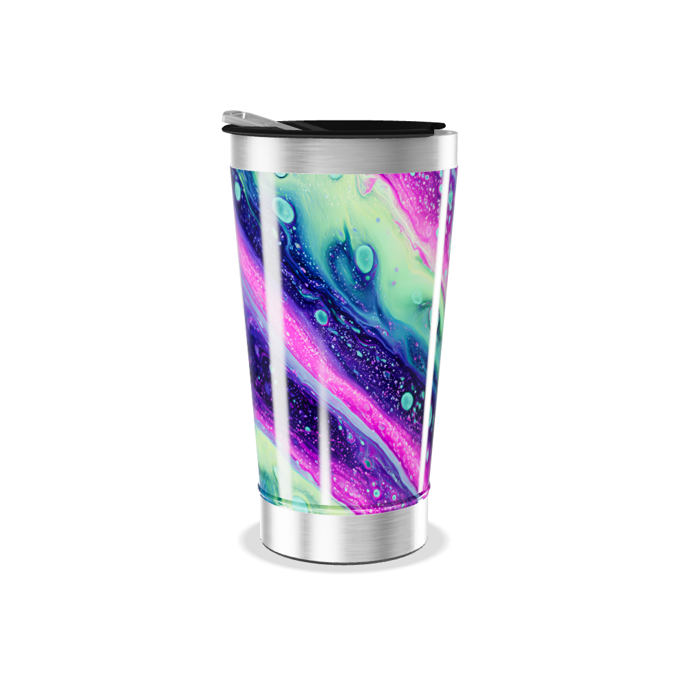 Copo Térmico - Design Abstrato Colorido