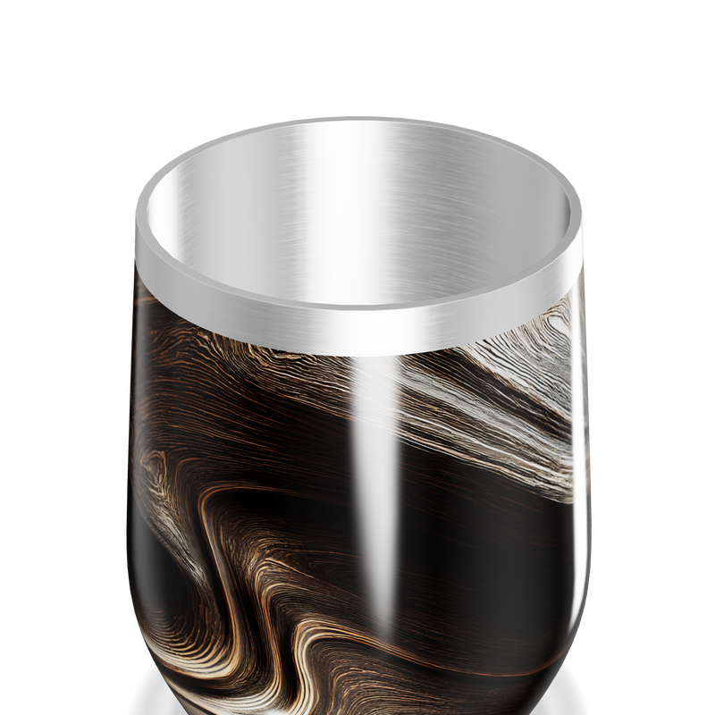 Copo Térmico Slim - Mármore Preto Aço Inox