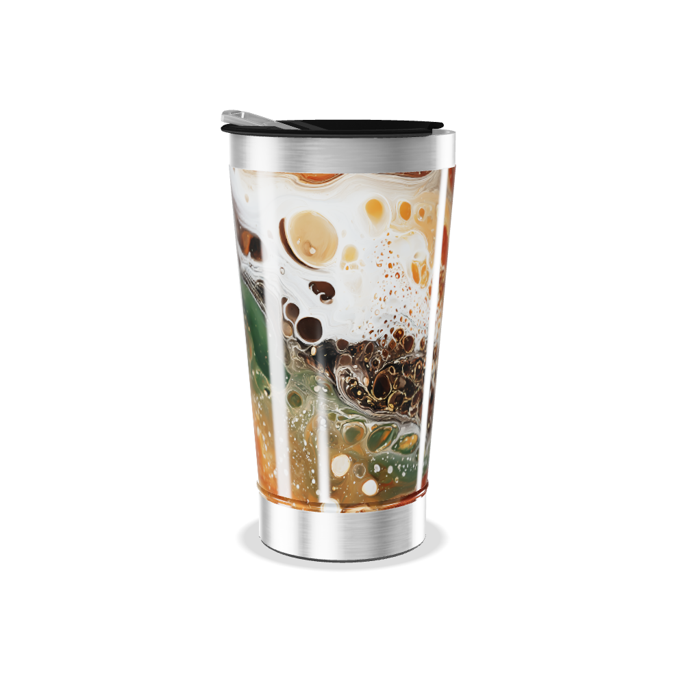 Copo Térmico - Estampa Abstrata Multicolorida