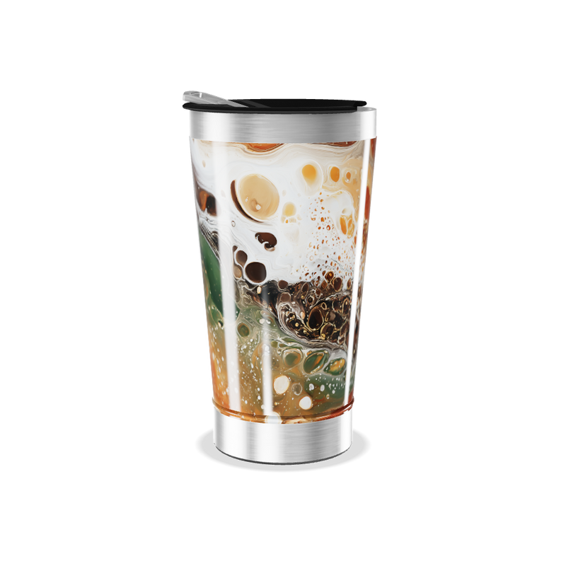 Copo Térmico - Estampa Abstrata Multicolorida