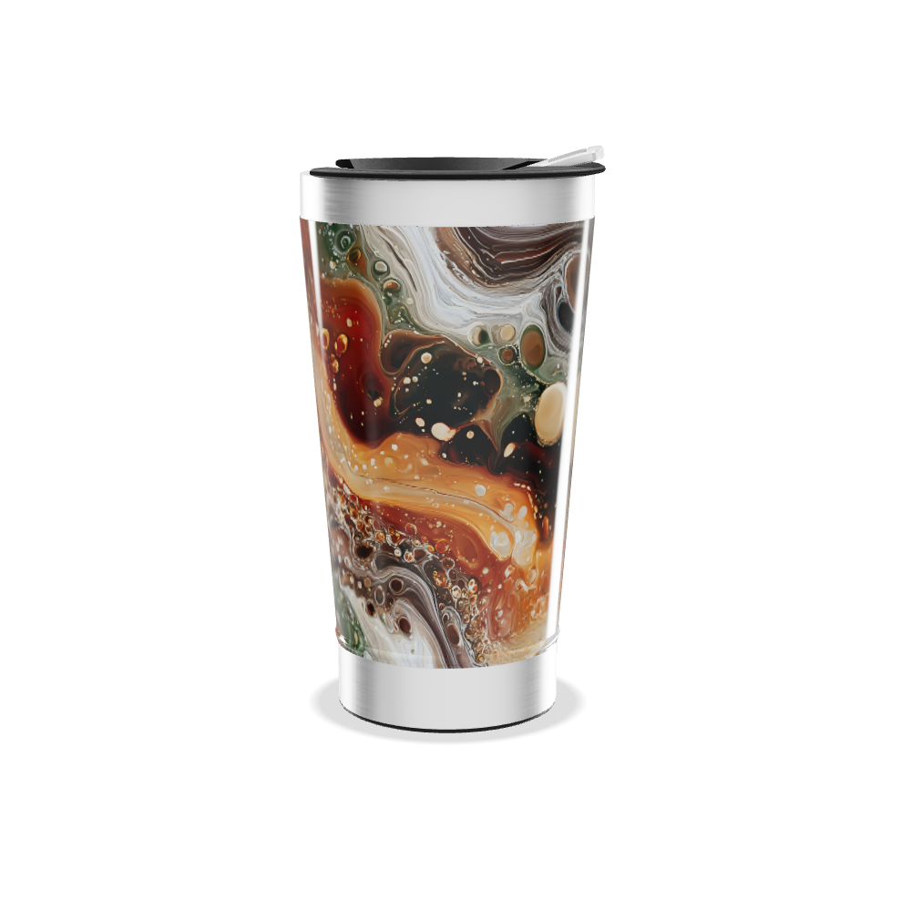 Copo Térmico - Estampa Abstrata Multicolorida