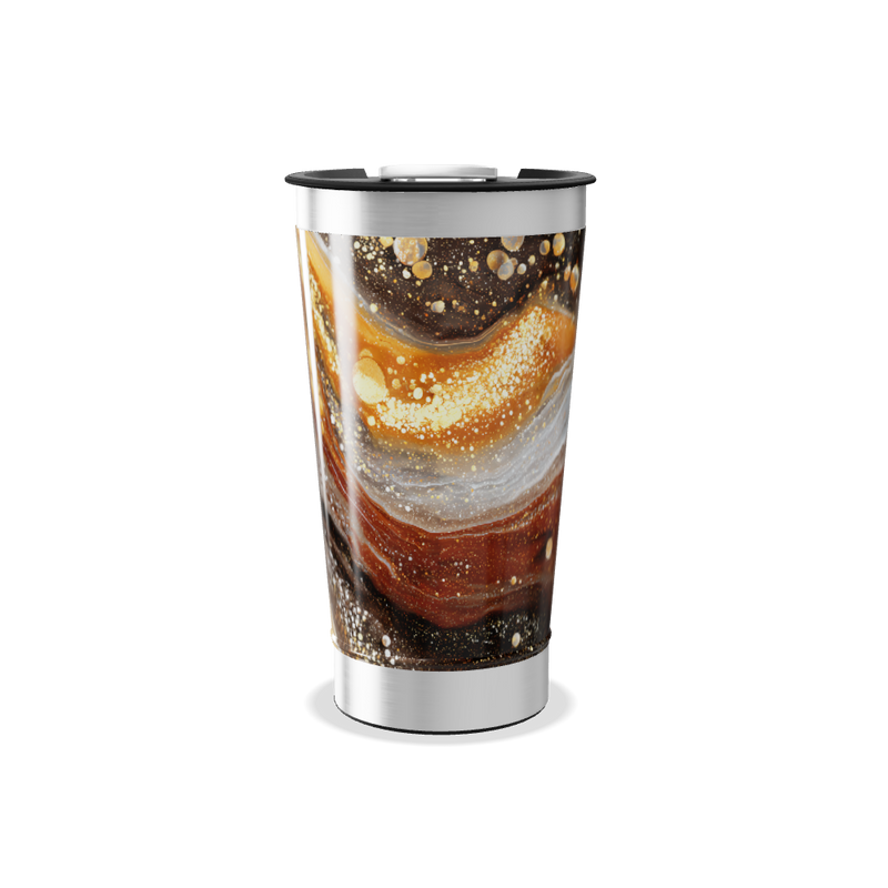 Copo Térmico - Estampa Cósmica Marrom