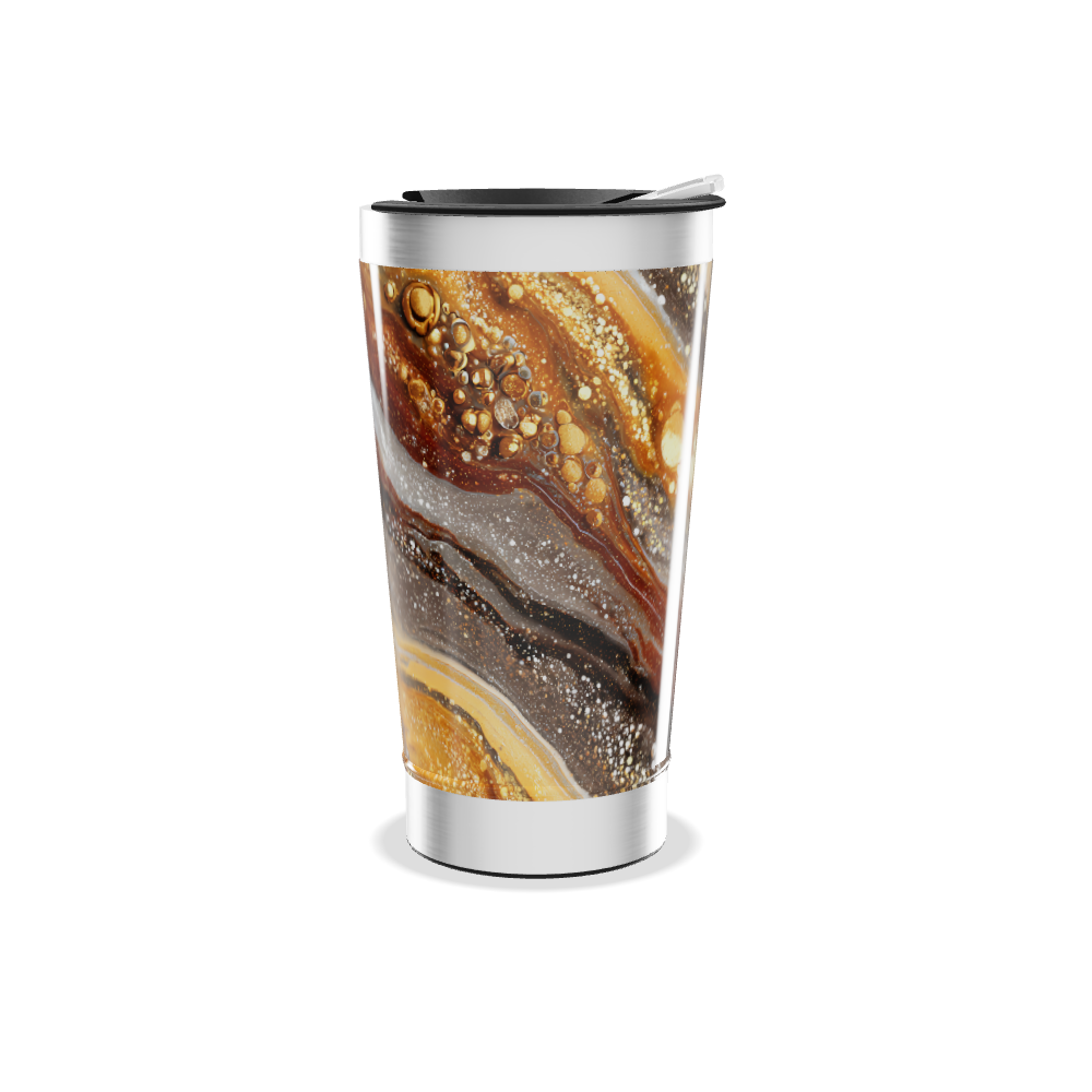 Copo Térmico - Estampa Cósmica Marrom