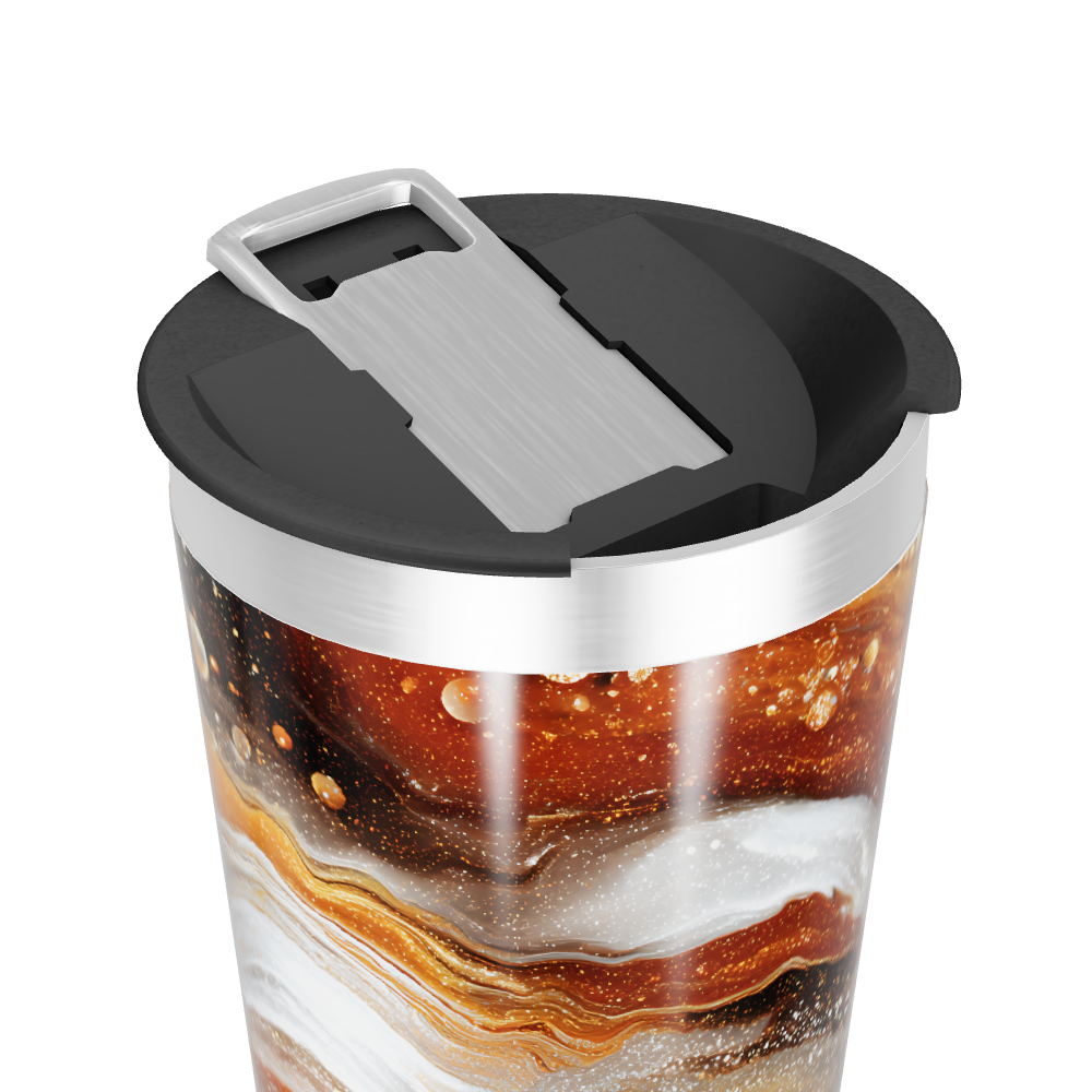 Copo Térmico - Estampa Cósmica Marrom