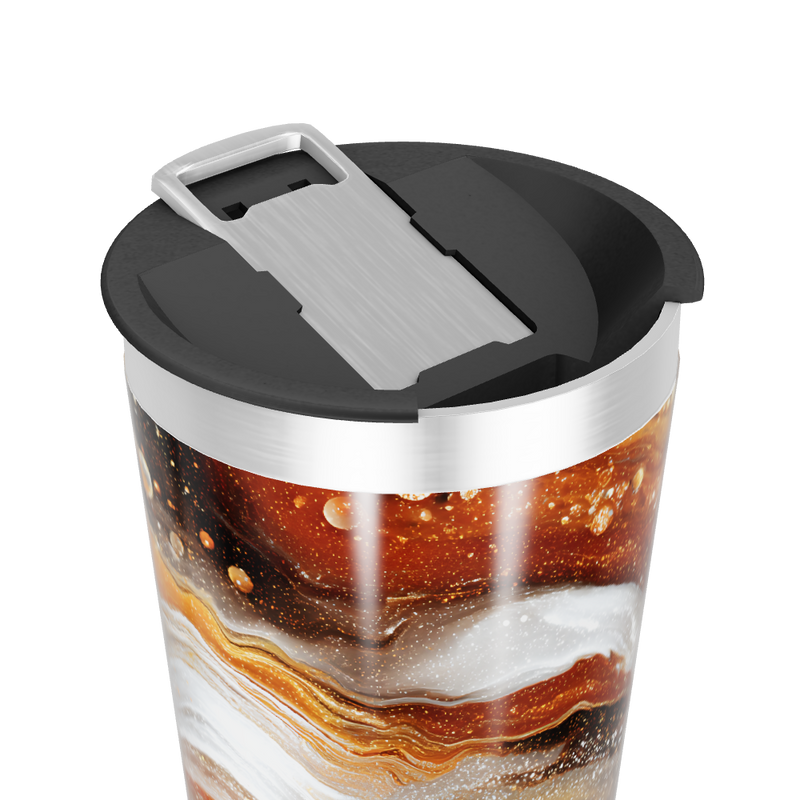 Copo Térmico - Estampa Cósmica Marrom