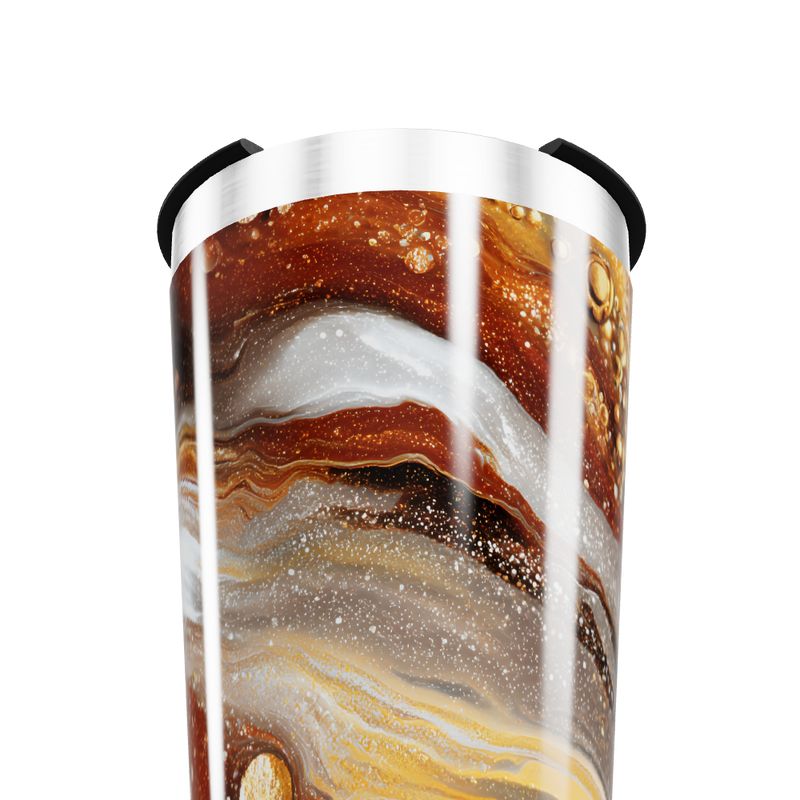 Copo Térmico - Estampa Cósmica Marrom