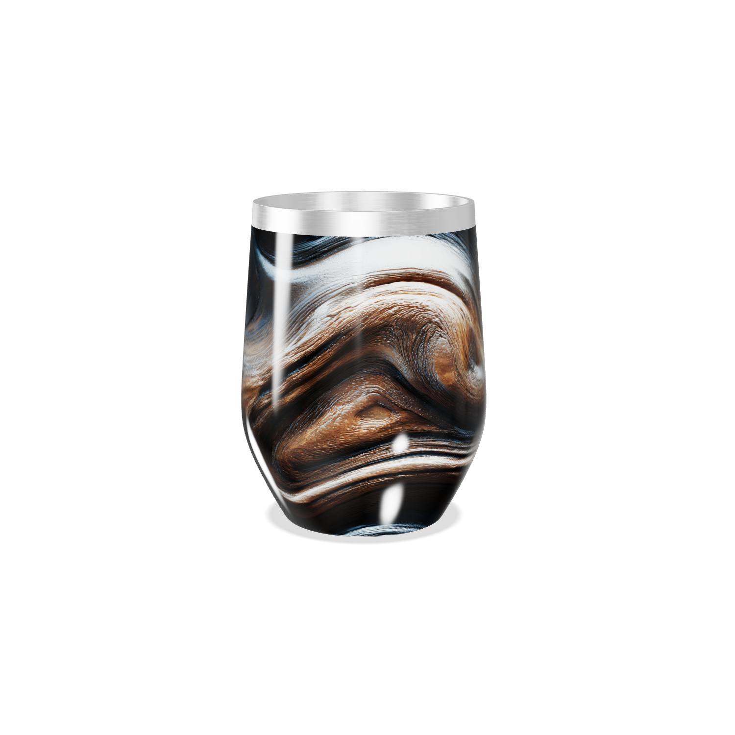 Copo Térmico Slim - Estampa Mármore Preto