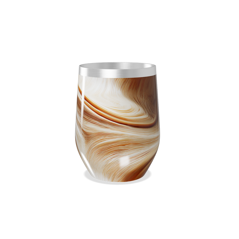 Copo Térmico Slim - Mármore Marrom Aço Inox