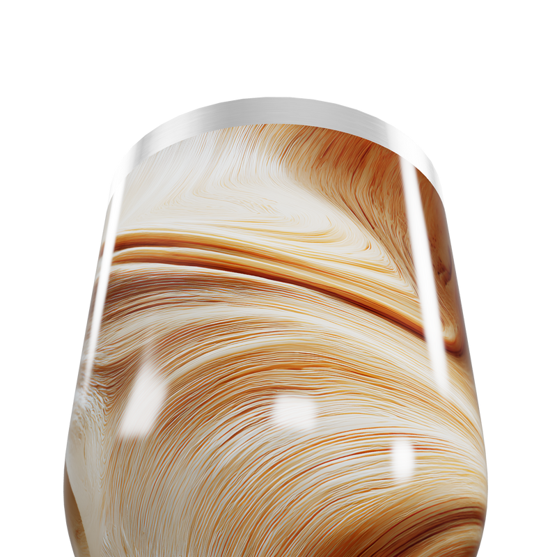 Copo Térmico Slim - Mármore Marrom Aço Inox