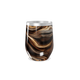 Copo Térmico Slim - Mármore Marrom Aço Inox