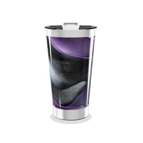 Copo Térmico - Roxo com efeito ondulado