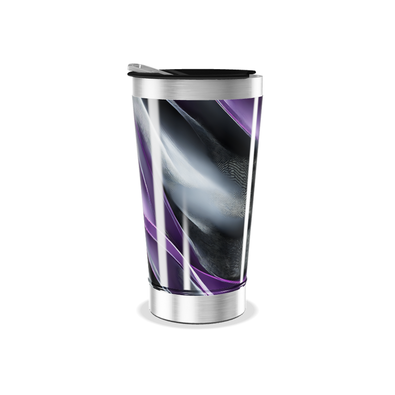 Copo Térmico - Roxo com efeito ondulado